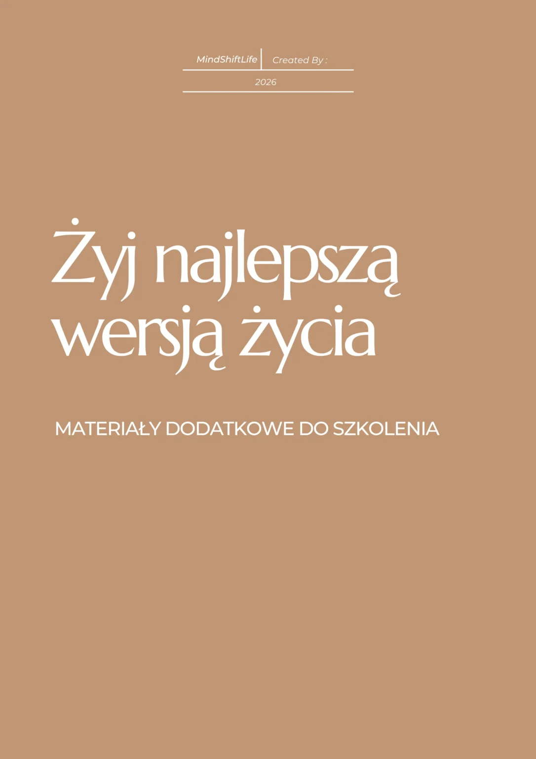 Workbook - Żyj najlepszą wersją życia